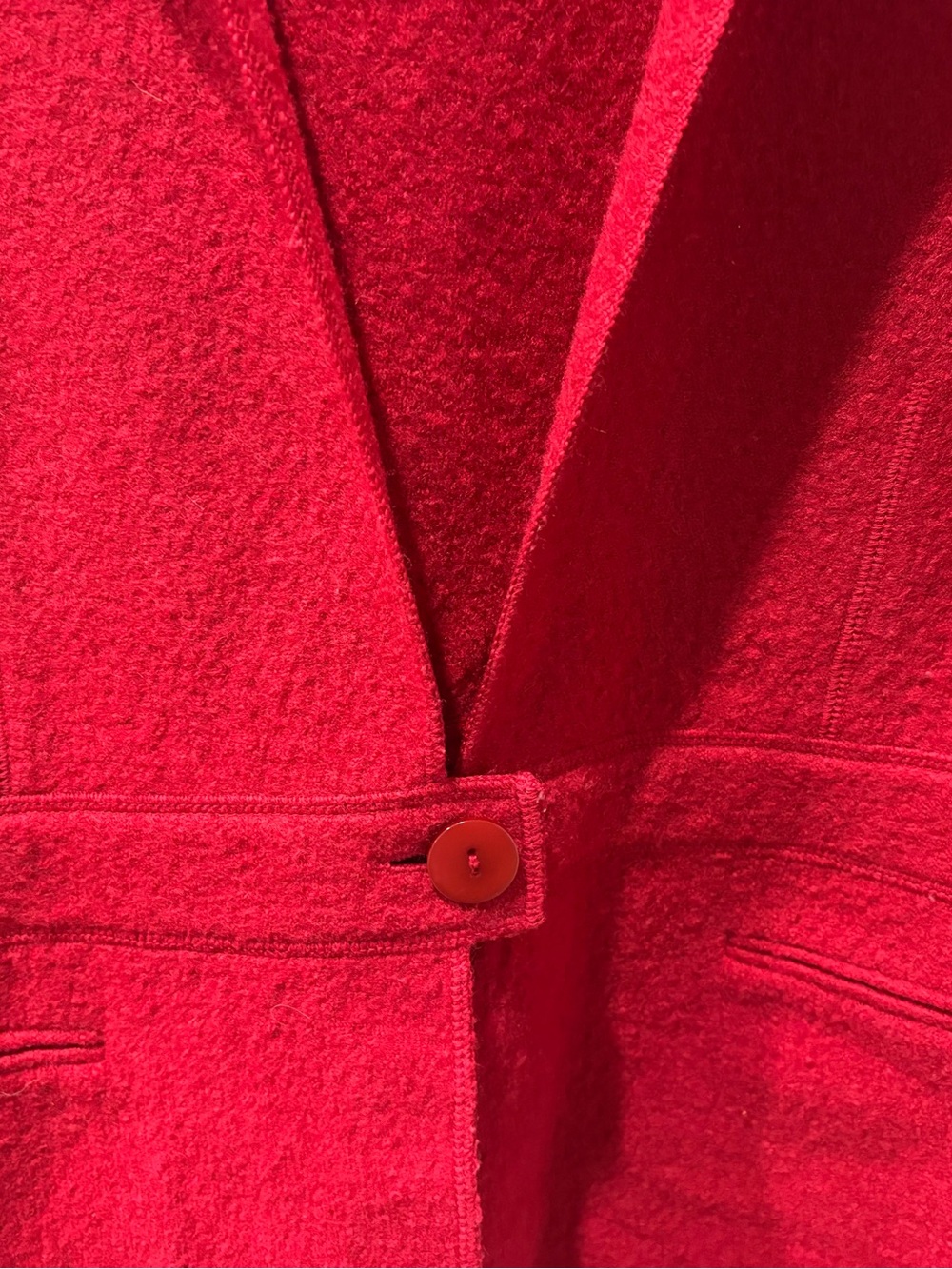 Talbots Red wool jacket, single button size L petite, EUC